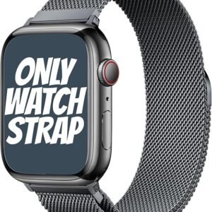 Dark Silver Stainless Steel with Magnetic Wristband Strap