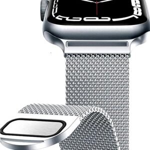Silver Stainless Steel with Magnetic Wristband Strap