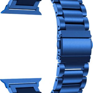 Heavy Metal Stainless Steel Chain Watch Strap Blue
