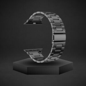 Heavy Metal Stainless Steel Chain Watch Strap Black