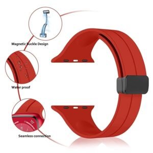 Silicone Magnetic Buckle Red
