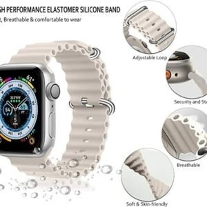 Ocean Silicone Strap Cream