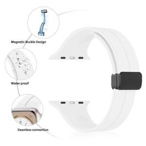 Silicone Magnetic Buckle White