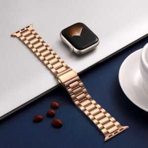 Heavy Metal Stainless Steel Chain Watch Strap Rose Gold